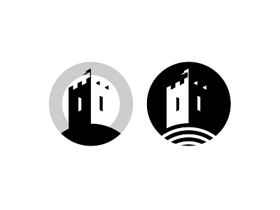Negative space castle castle castle logo graphic design illustration logomark negative space simple