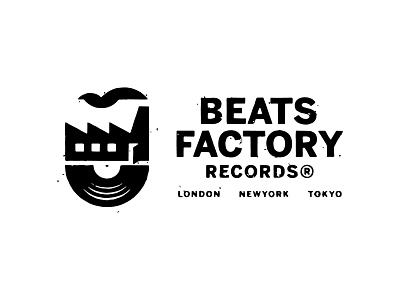 Beats Factory Records - Logo Design branding distressed factory logo logo designer logodesign logomark music record record label records typography