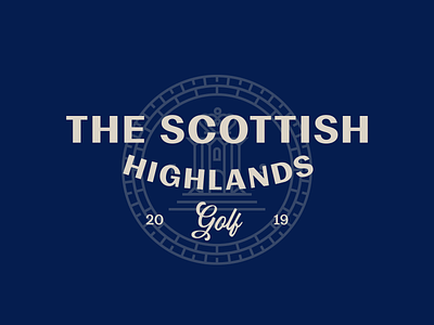 The Scottish Highlands Golf Brand badge badgedesign branding golf golf badge golfer graphic design logo designer logomark logos simple sports tshirt typography urban apparel urban art