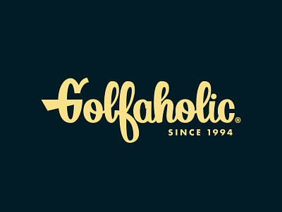 Golfaholic full logotype - #01 brand identity branding golf golf brand golfing lettering lettering art logo logo designer logomark logos simple typography