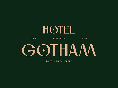 Hotel Gotham - Brand identity #02 branding customtype graphic design hospitality hotel booking hotel brand identity hotel logo hotels logo designer logomark luxury brand luxury hotel simple