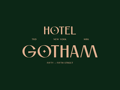 Hotel Gotham - Brand identity #02 branding customtype graphic design hospitality hotel booking hotel brand identity hotel logo hotels logo designer logomark luxury brand luxury hotel simple