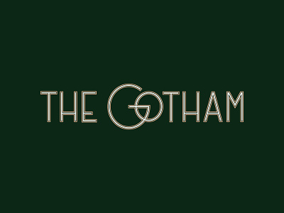 The Gotham - logotype artdeco brand identity hotel lettering logotype luxury luxury hotels branding