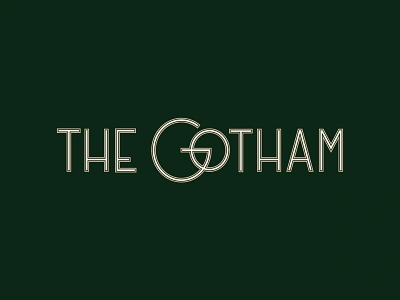 The Gotham - logotype artdeco brand identity hotel lettering logotype luxury luxury hotels branding