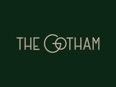 The Gotham - logotype artdeco brand identity hotel lettering logotype luxury luxury hotels branding