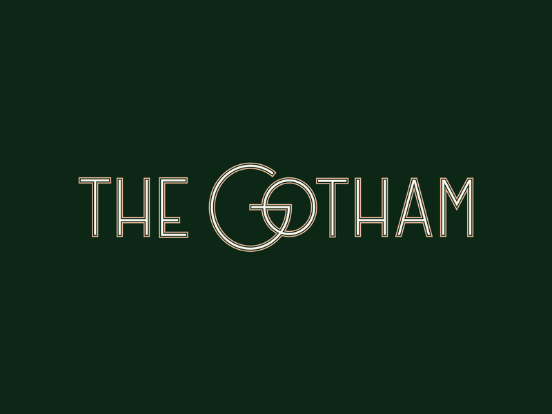 The Gotham - logotype artdeco brand identity hotel lettering logotype luxury luxury hotels branding