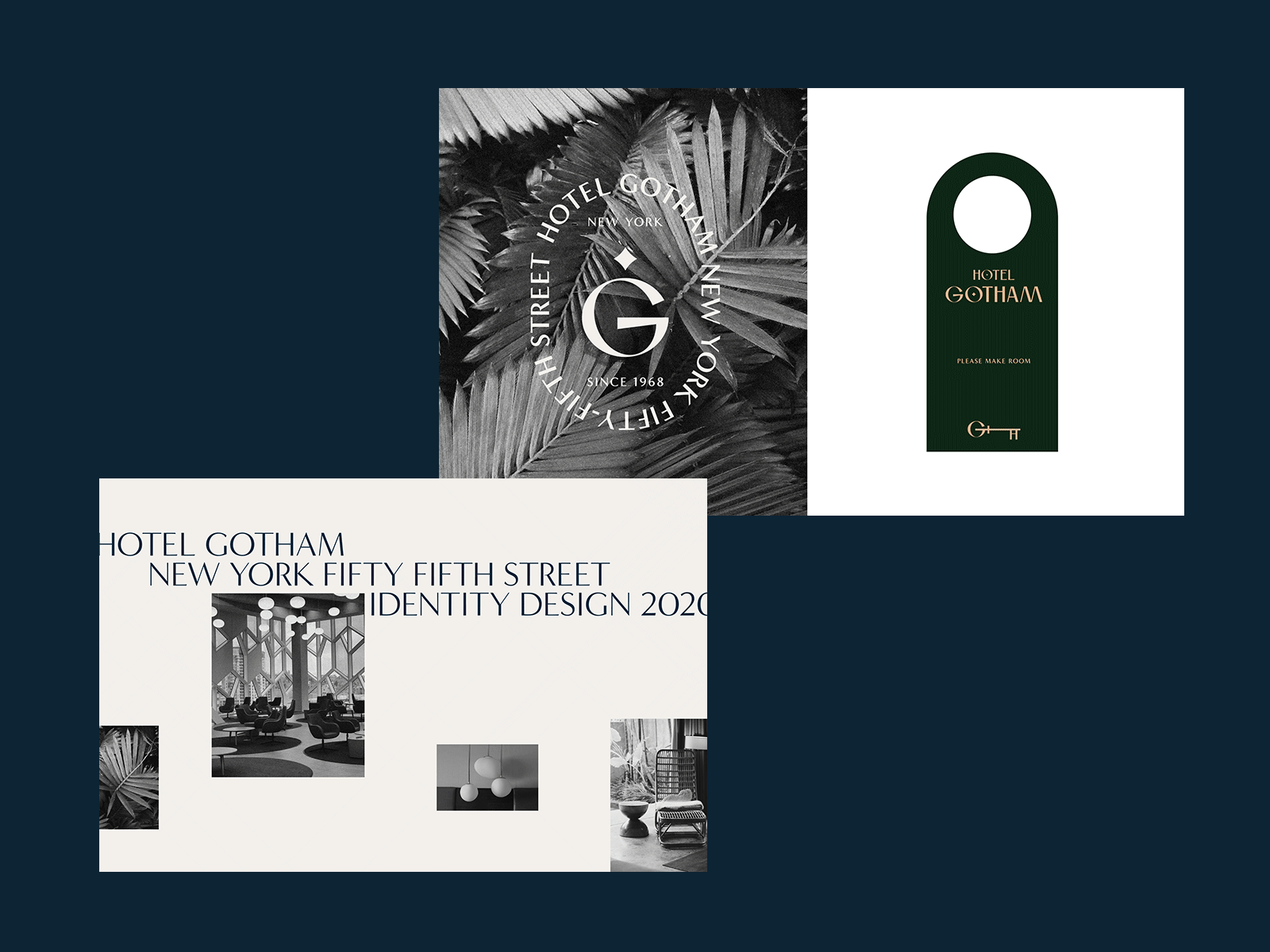 Hotel Gotham - Case Study branding clean ui hotel branding layout logo designer logomark minimal art typogaphy