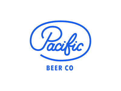 Pacific Beer Co - WIP beer blog beer brand beer logo branding logo logo designer logomark pacific beer typography