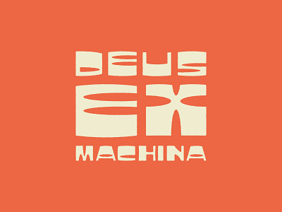 Deus Art - Custom type artdeco branding design lettering lettering art letters logotype retro typography