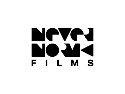 Never Norm Films - Logo Concepts branding cinema film production films logo designer logomark logotype movie production negative space