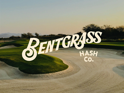 Bentgrass Hash Co - logo Designs v2 apparel branding cannabis custom lettering golf golf apparel hash lettering sport typography