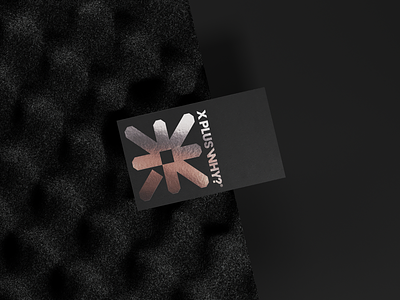 X+Y logo & card foil mockup design
