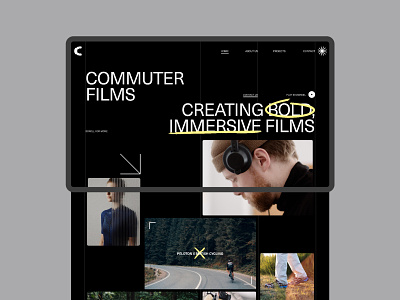 Commuter Films - 2021 Website design and build update clean film film production gallery layout minimal responsive studio typography website website design