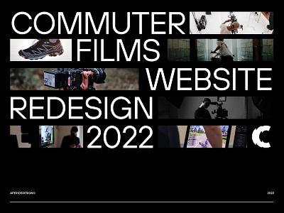 Commuter Films – 2022 Behance Case study clean film film production minimal typography ui web design website