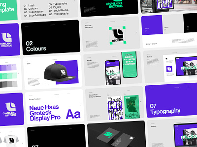 Brand Guidelines Template brand guidelines branding layout record label typography