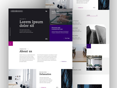 Lawyer Website creative layout grid home page lawyer ui ux web design white space