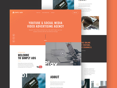 Simply Ads - Advertising website design advertising clean colour design grid layout ui ux web design
