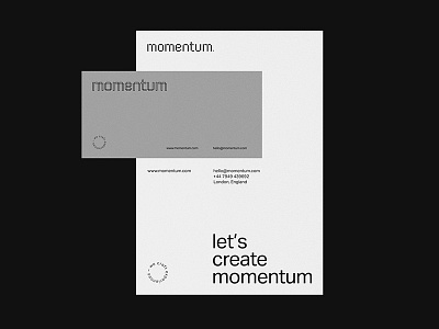 Momentum Vol 2 art direction branding letter head logo designer logomark poster