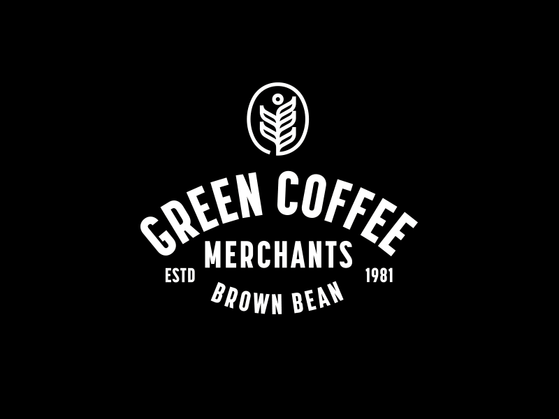 Brown bean coffee - brand identity branding coffee coffee bean coffeelogo design illustration logo logo designer logomark logos organic typography