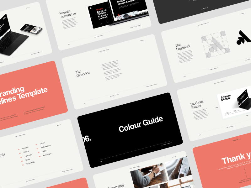 Download Minimalist Brand guidelines Template by Alex Aperios on Dribbble