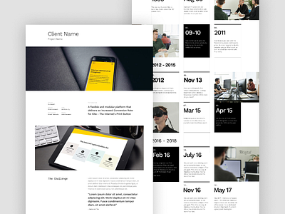 Wordpress Agency - Final Content and Timeline bold clean grid grid layout images minimal modern scroll simple timeline typeface typography ui ui ux design ux web whitespace wordpress