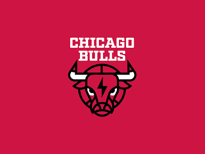 Reimagined - Chicago Bulls logo basketball bull chicago bulls logo redesign redesign. thicklines