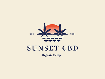 Sunset CBD Logos branding cannabis cannabis branding cbd cbd logo cbd oil logo designer logomark sunset sunset logo typography