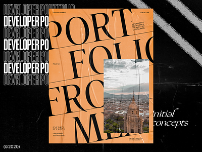 Developer Portfolio — Homepage Concept design developer displacement distortion folio grid portfolio typography