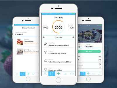 IOS Nutrition App concept fitness health ios app iphone nutrition ui design ux design