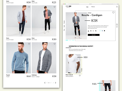 Fashion Store UI Design - Clothes clothes concept ecommerce fashion fashion store shop ui design ux design web app webdesign