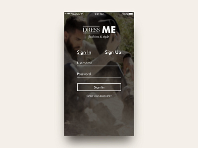 Fashion Store Iphone Login - Daily UI #01