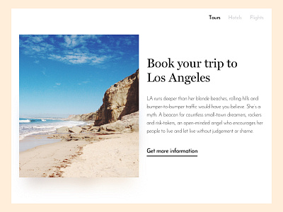 Travel Landing Page - Daily UI #03