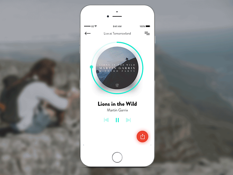 Social Share Music Player - UI Challenge #10