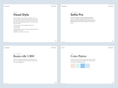 Photography Portfolio Style Guide layout photography portfolio styleguide typography uidesign webdesign