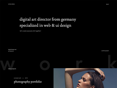 personal portfolio redesign - homepage wip