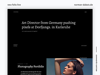 New Design Folio Live animation art direction awwwards design grid layout portfolio typography