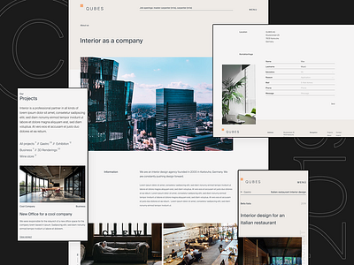 Interior Design Agency Portfolio Website about page architecture art direction clean editorial furniture grid interior designer layout minimalist mobile portfolio projects slider typography webdesign