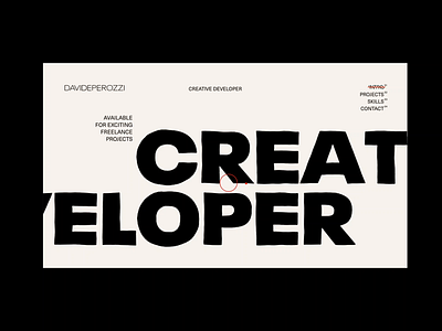 Developer Portfolio — Preloader animation awwwards design developer displacement distortion folio grid loading screen motion page transition portfolio preloader transition transitions typography webgl