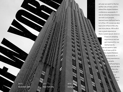 New York — Layout Exploration art direction bold clean concept design portfolio editorial empire state grid layout layout exploration new york portfolio travel type typography uidesign webdesign website