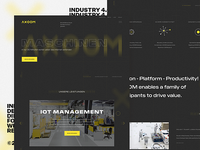 Industry 4.0 Company — Homepage Design Direction art direction design direction digitization engineering factory grid homepage industry industry 4.0 landingpage layout typography uidesign uxdesign webdesign