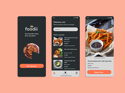foodii Food Delivery App Design