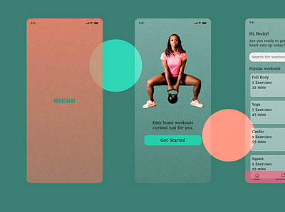 Glassmorphic Fitness App Design app branding design ui ux