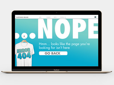 Daily UI #008 404 Error page 404 brand clothing daily error ui ux