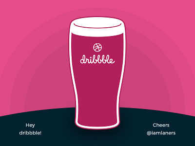 Cheers Dribbble! debut dribbble first shot graphic design guinness pint