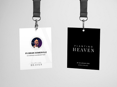 Planting Heaven Conference Lanyard black and white christianity church conference design faith greyscale id identity card ireland lanyard northern ireland