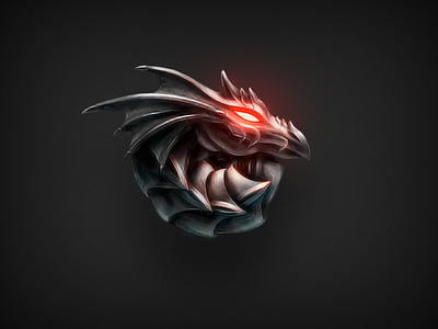 Dragonlogo art branding design emblem game illustration interface logo ui ux