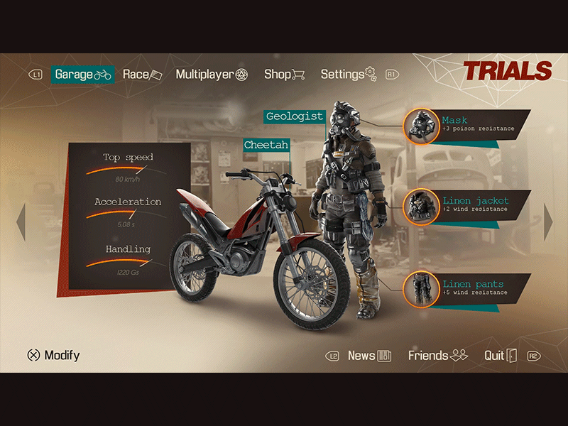 Console game interface concept - transfer animation
