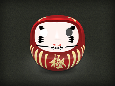 Daruma budhism daruma good luck red zen