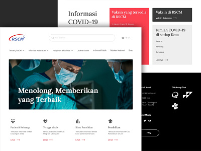 Redesigning Website RSCM - Hospitals Website 🏥 ( Real Project ) health hospitals landingpage ui uiux ux web