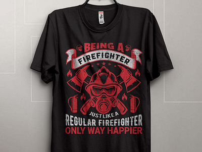 firefighter t-shirt design firefighter fireman graphic design pod t shirt t shirt design t shirts trendy